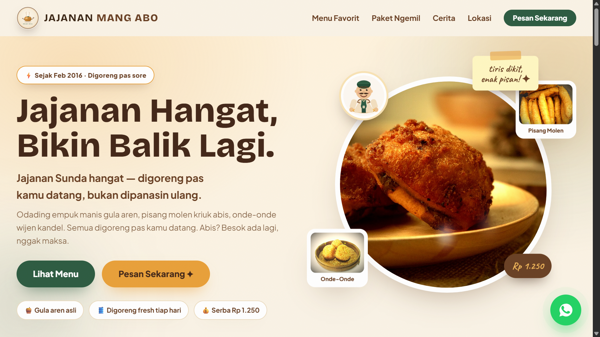 Kedai MANG ABO – Jajanan Tradisional Sunda